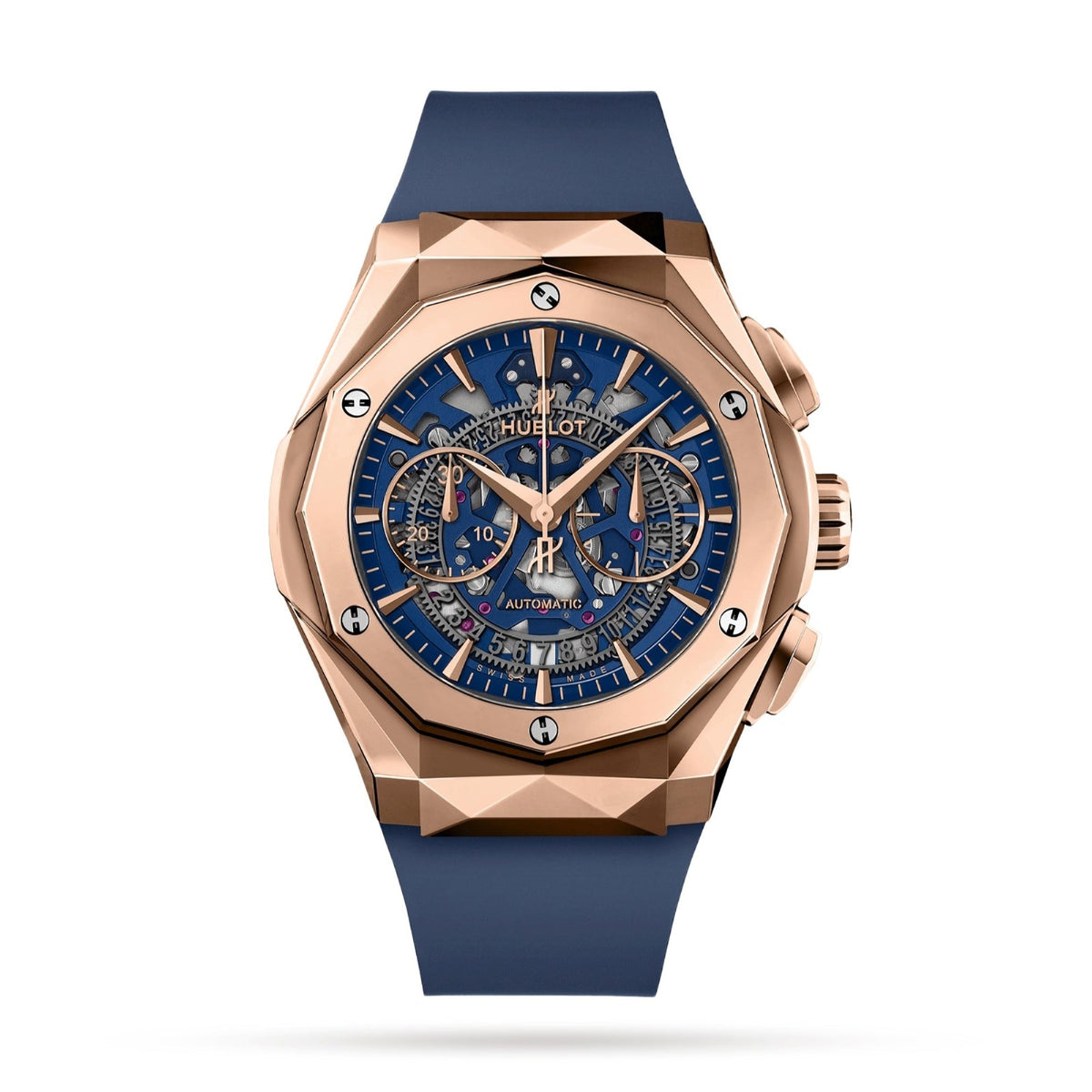Hublot Men's 525.OX.5180.RX.ORL21 Classic Fusion Aaerofusion Orlinski Chronograph Blue Rubber Watch