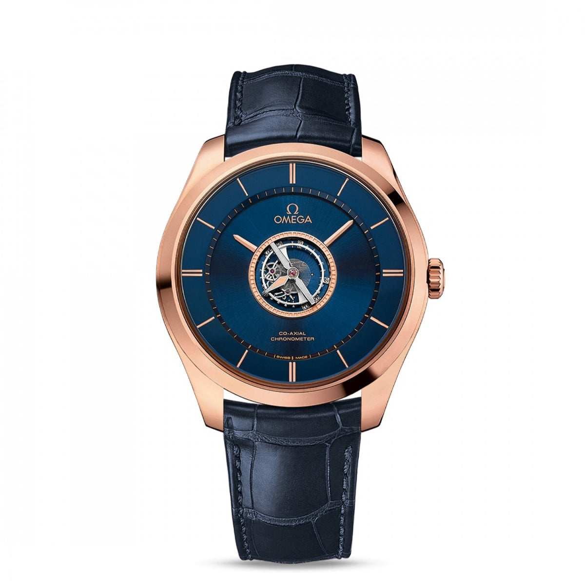 Omega Men's 528.53.44.21.03.001 De Ville Blue Leather Watch