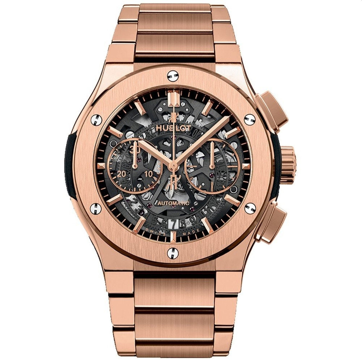 Hublot Men's 528.OX.0180.OX Classic Fusion Aaerofusion  Chronograph Rose-Tone 18Kt Rose Gold Watch