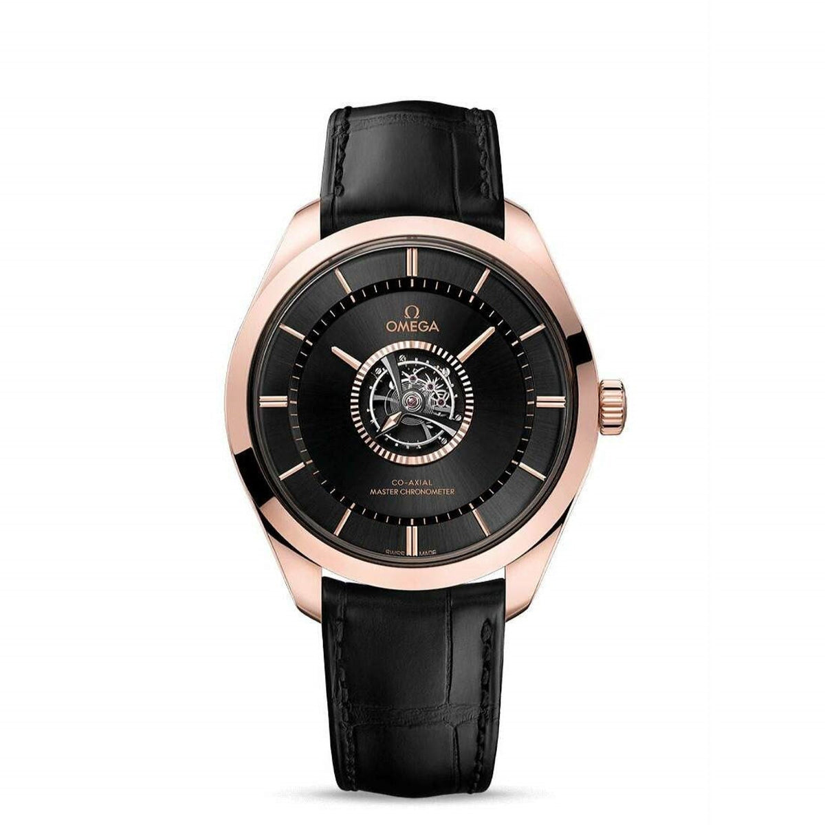Omega Men's 529.53.43.22.01.001 De Ville Black Leather Watch