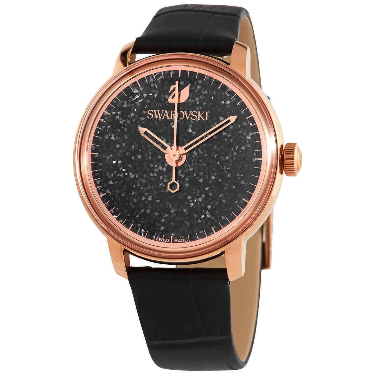 Swarovski Women's 5295377 Historical  Black Leather Watch