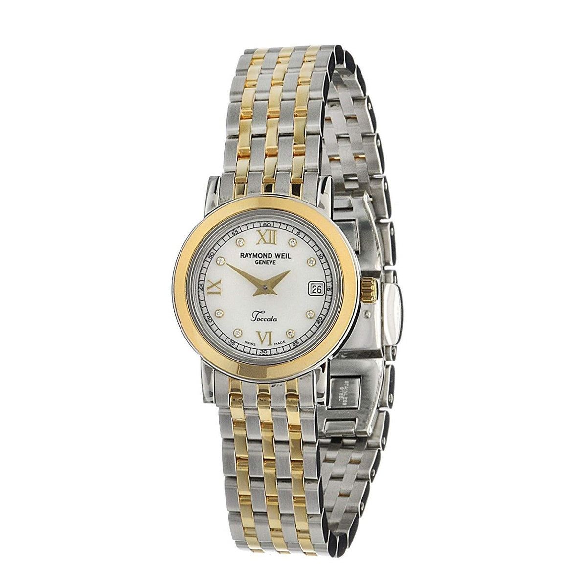 Raymond Weil Women&#39;s 5393-STP-00995 Toccata Diamond Two-Tone Stainless Steel Watch