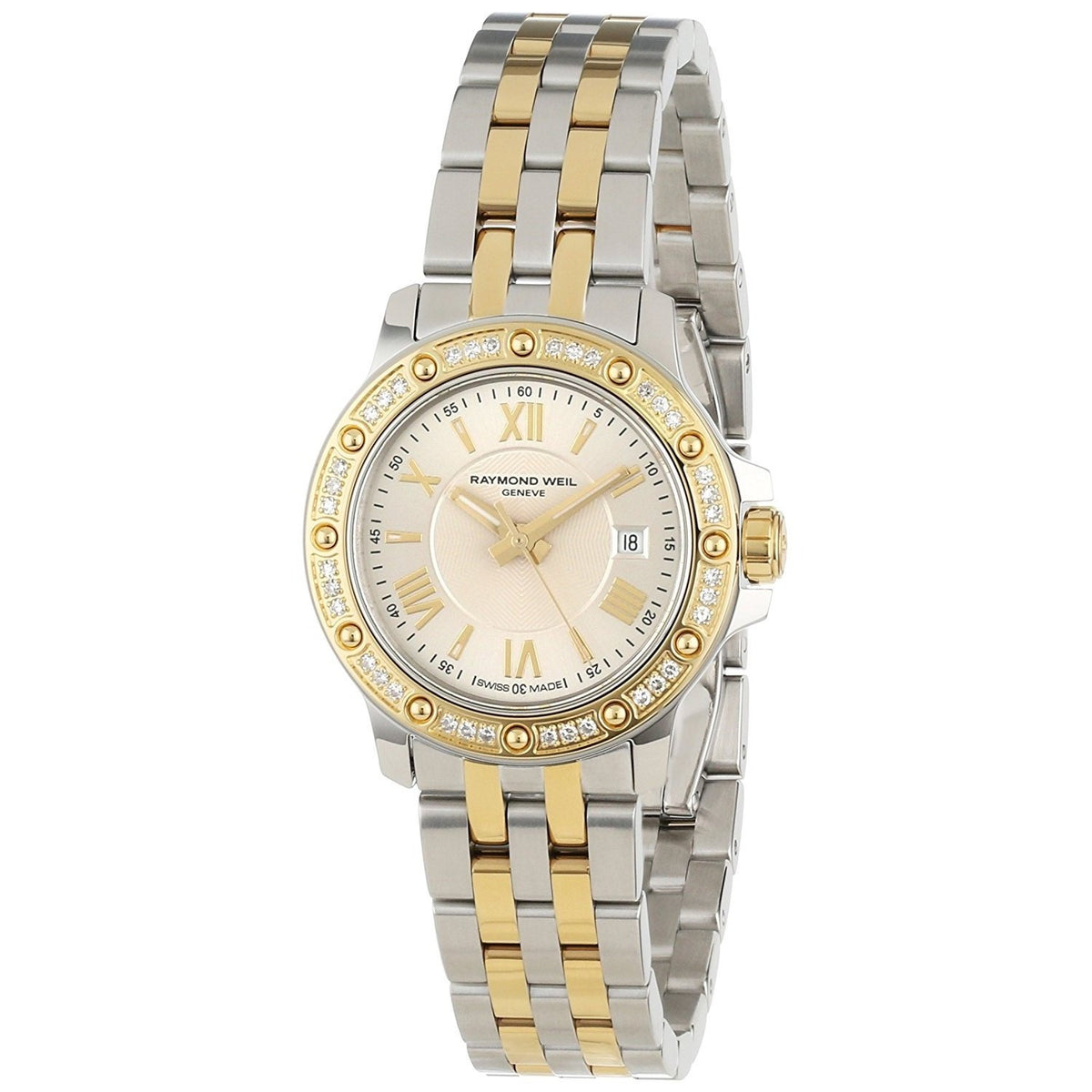 Raymond Weil Women&#39;s 5399-SPS-00657 Tango 18kt Yellow Gold Diamond Two-Tone Stainless Steel Watch