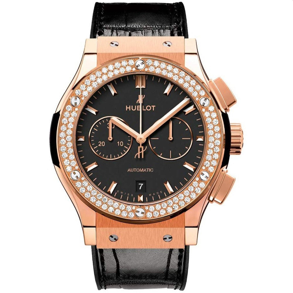 Hublot Men's 541.OX.1181.LR.1104 Classic Fusion Chronograph Black Rubber Watch