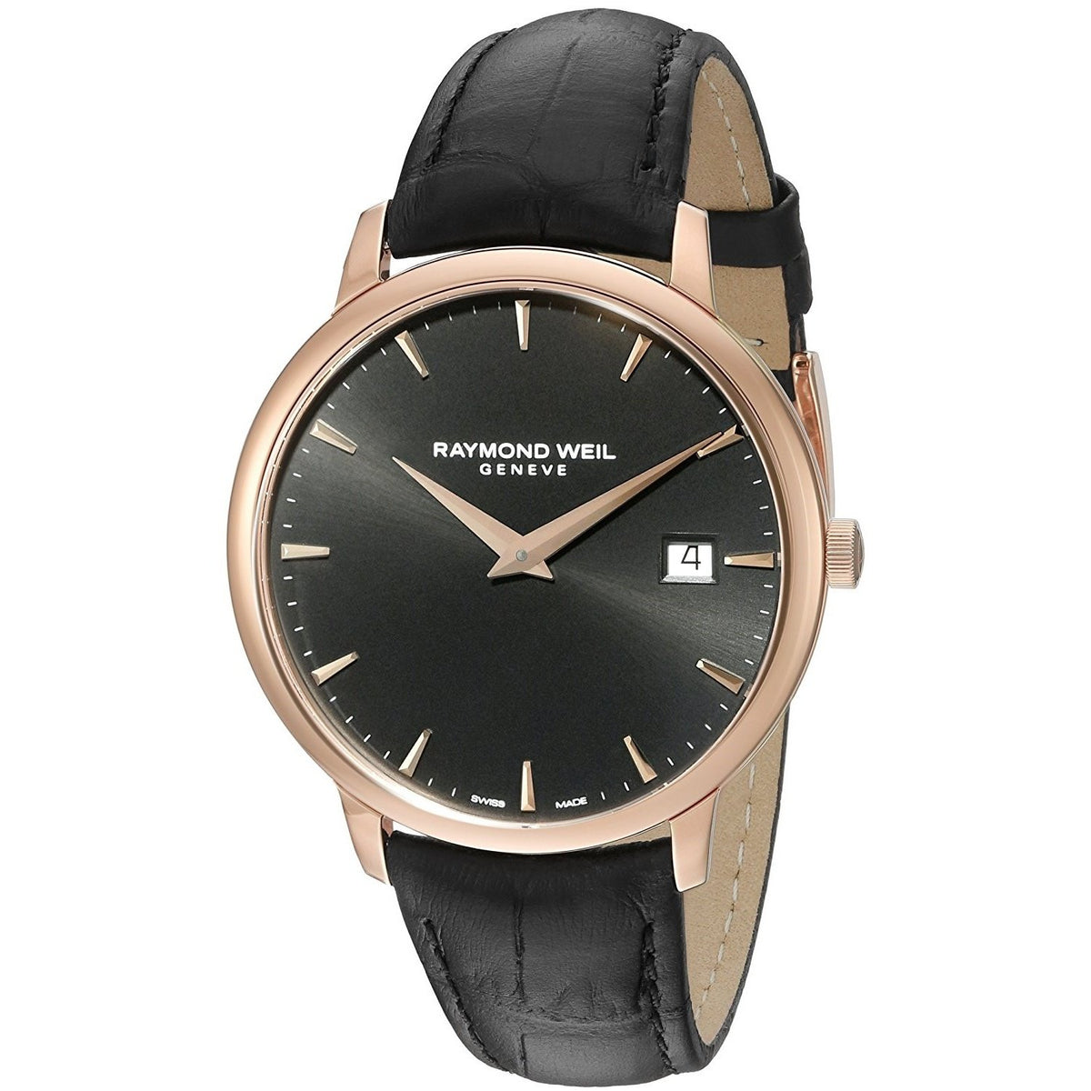 Raymond Weil Men&#39;s 5488-PC5-20001 Toccata Black Leather Watch