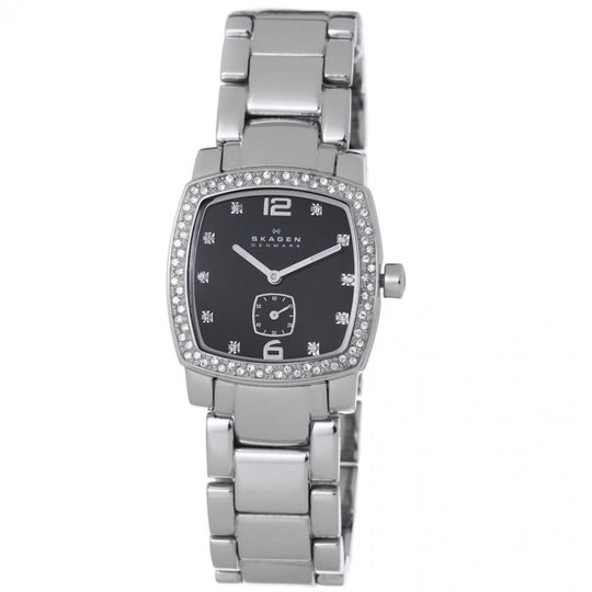 Skagen Women's 555SSXB Classic Crystal Stainless Steel Watch