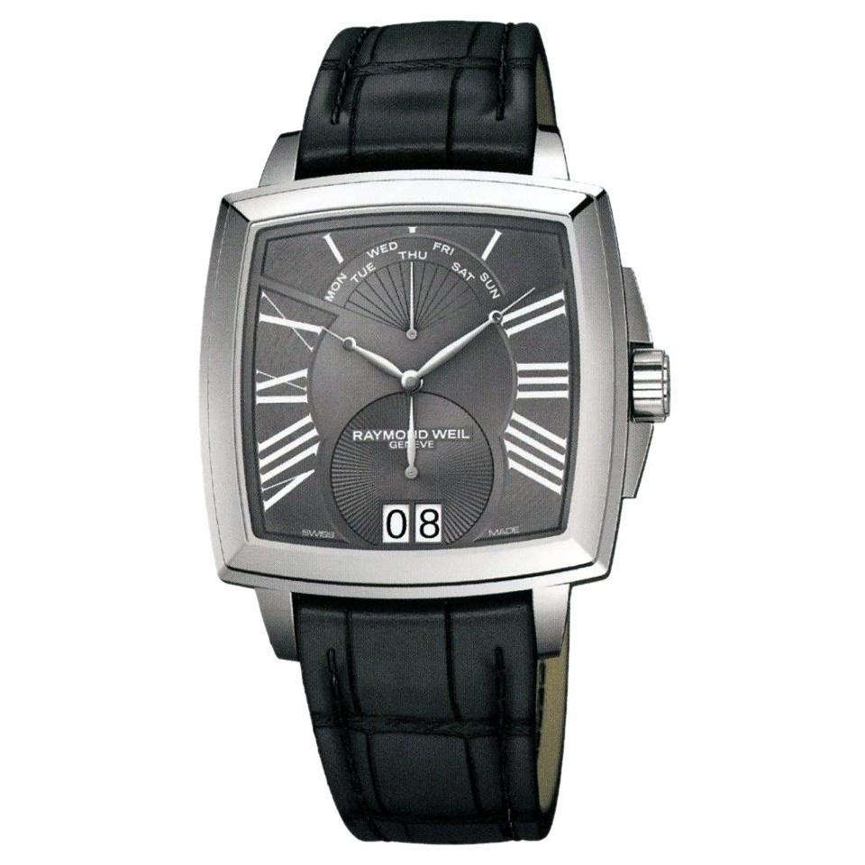 Raymond Weil Men&#39;s 5586-STC-00600 Tradition Black Leather Watch