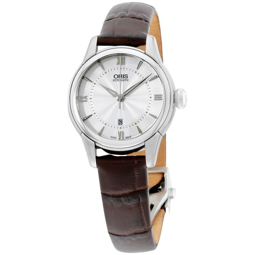 Oris Women's 56176874071LS Artelier Brown Leather Watch