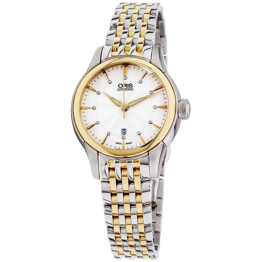 Oris Women s 56176874351MB Artelier Two Tone Stainless Steel Watch