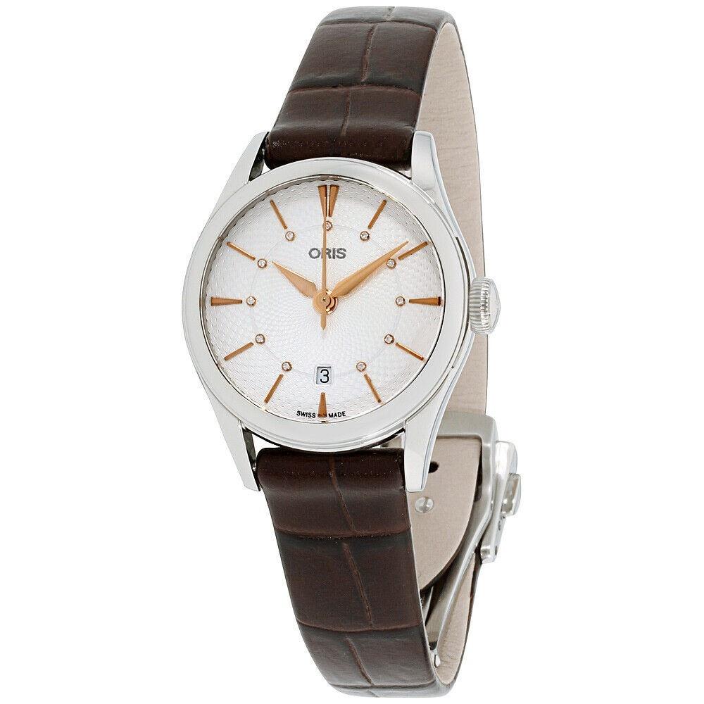 Oris Women's 56177224031LS Artelier Brown Leather Watch