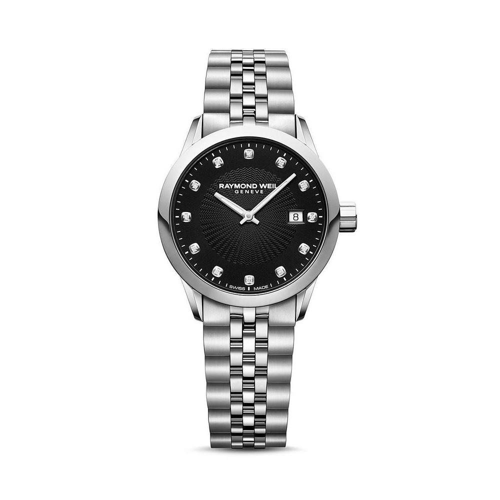 Raymond Weil Women&#39;s 5629-ST-20081 Freelancer Diamond Stainless Steel Watch
