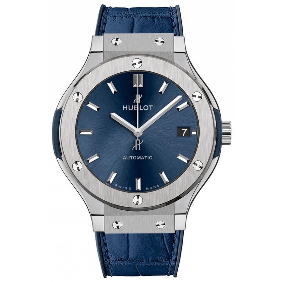 Hublot Men's 565.NX.7170.LR Classic Fusion  Blue Leather Watch