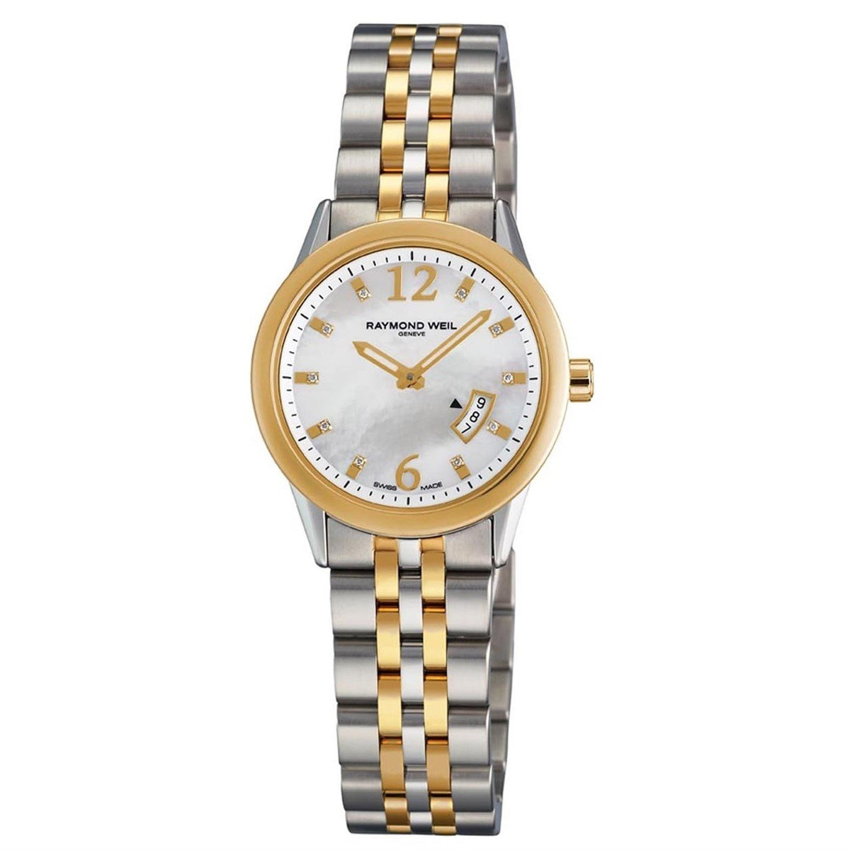 Raymond Weil Women&#39;s 5670-STP-05985 Freelancer Diamond Two-Tone Stainless Steel Watch
