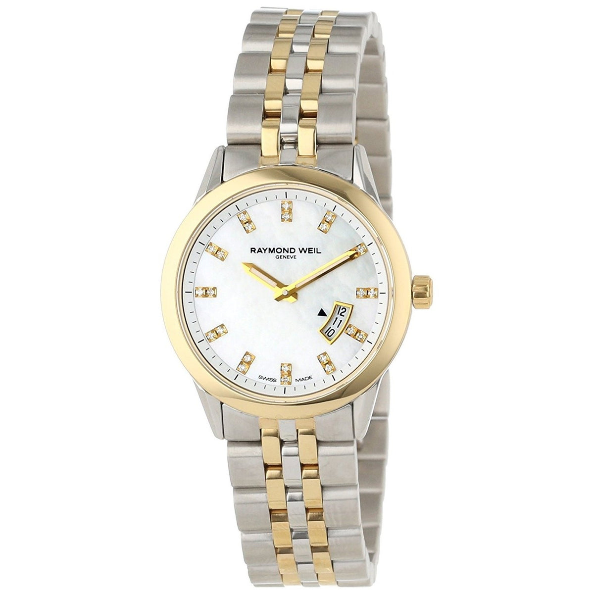 Raymond Weil Women&#39;s 5670-STP-97091 Freelancer Diamond Two-Tone Stainless Steel Watch
