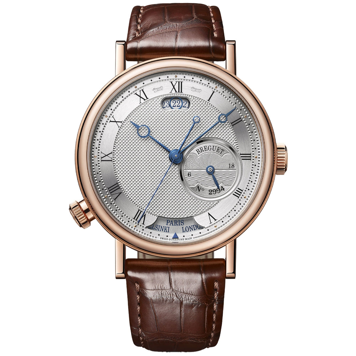 Breguet Men&#39;s 5727BR129ZU Classique Hora Mundi Brown Leather Watch