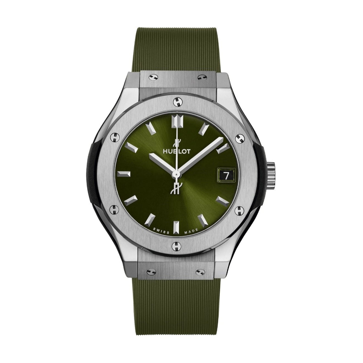 Hublot Women's 581.NX.8970.RX Classic Fusion Green Rubber Watch