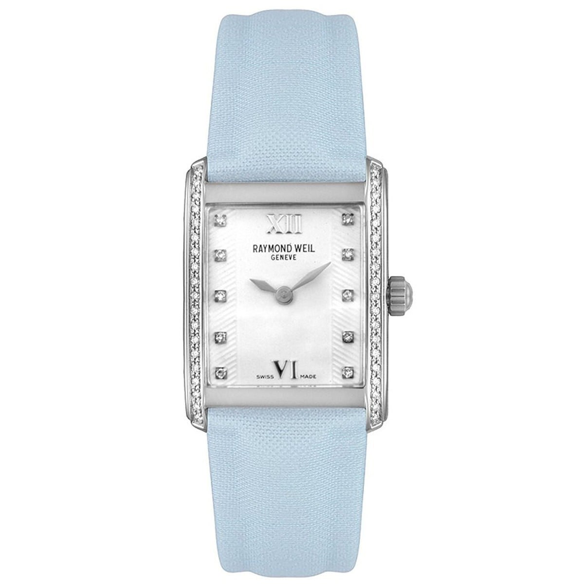 Raymond Weil Women&#39;s 58731-SLS-00385 Don Giovanni Diamond Blue Leather Watch