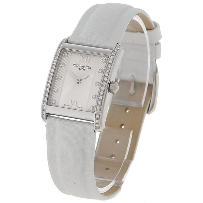 Raymond Weil Women&#39;s 58731-SLS-00685 Don Giovanni Diamond White Leather Watch