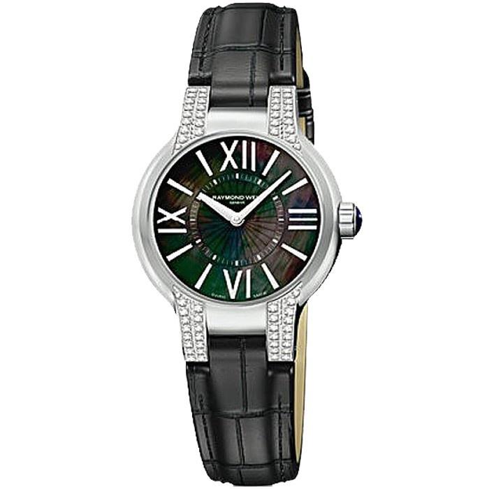 Raymond Weil Women's 5932-SLS-00297 Noemia Black Leather Watch