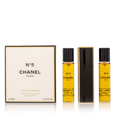 No. 5 Chanel  Twist &amp; Spray Edp Spray  3 X .07 Oz Set For Women   