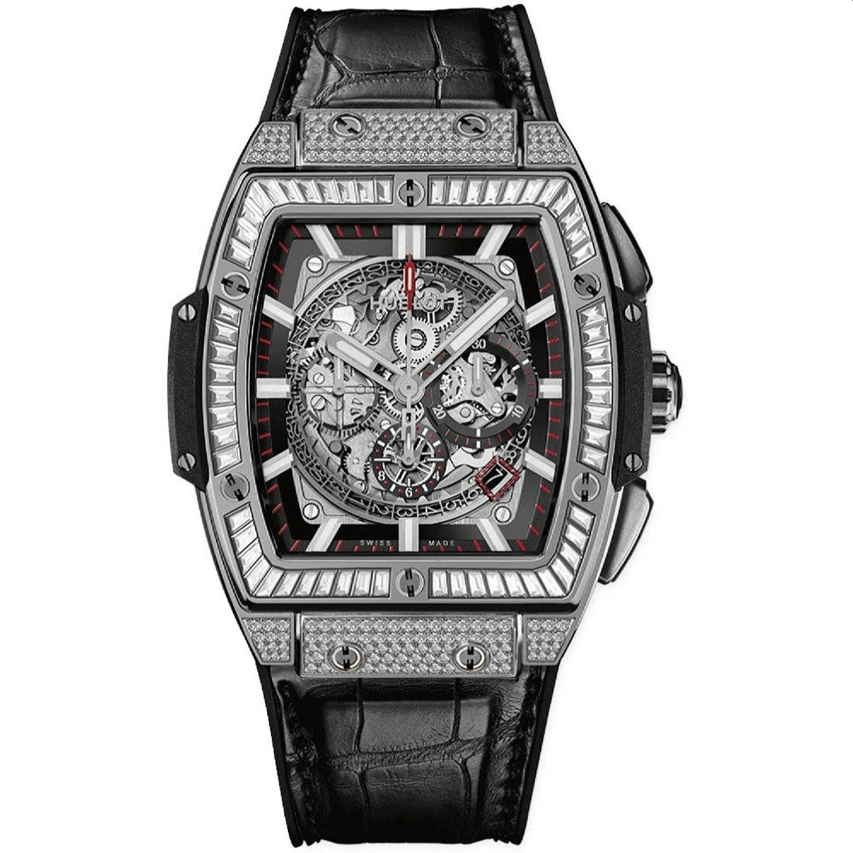 Hublot Men's 601.NX.0173.LR.0904 Spirit Of Big Bang Chronograph Black Leather Watch