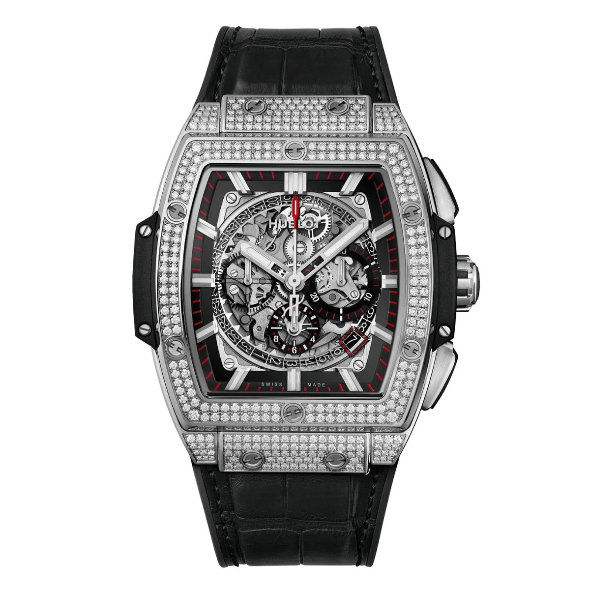Hublot Men's 601.NX.0173.LR.1704 Spirit Of Big Bang Chronograph Black Leather Watch