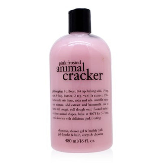 Philosophy Pink Frosted Animal Cracker Shampoo Shower Gel&Bubble Bath 16.0 Oz  8758