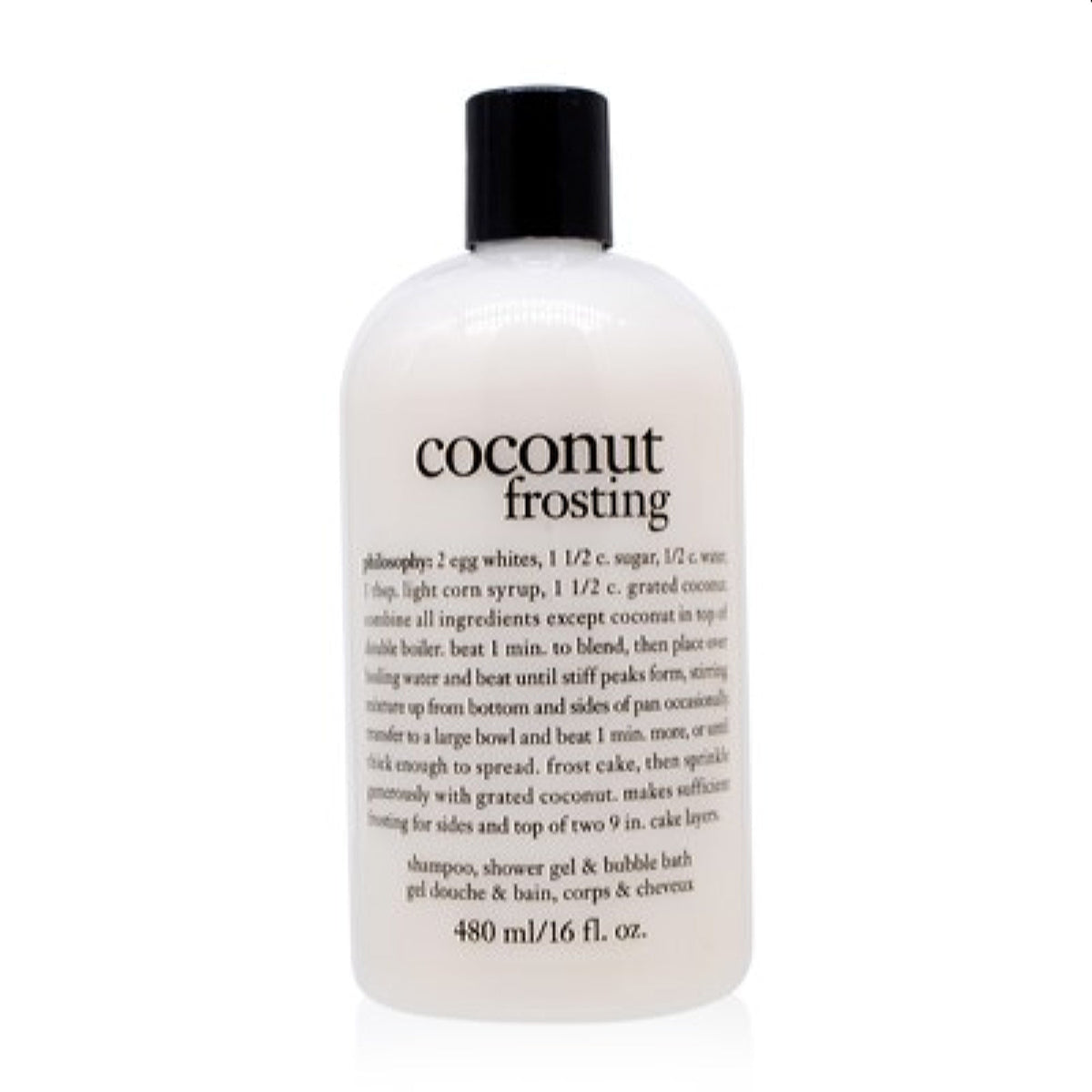 Philosophy Coconut Frosting Shampoo Shower Gel &amp; Bubble Bath 16.0 Oz For Women   