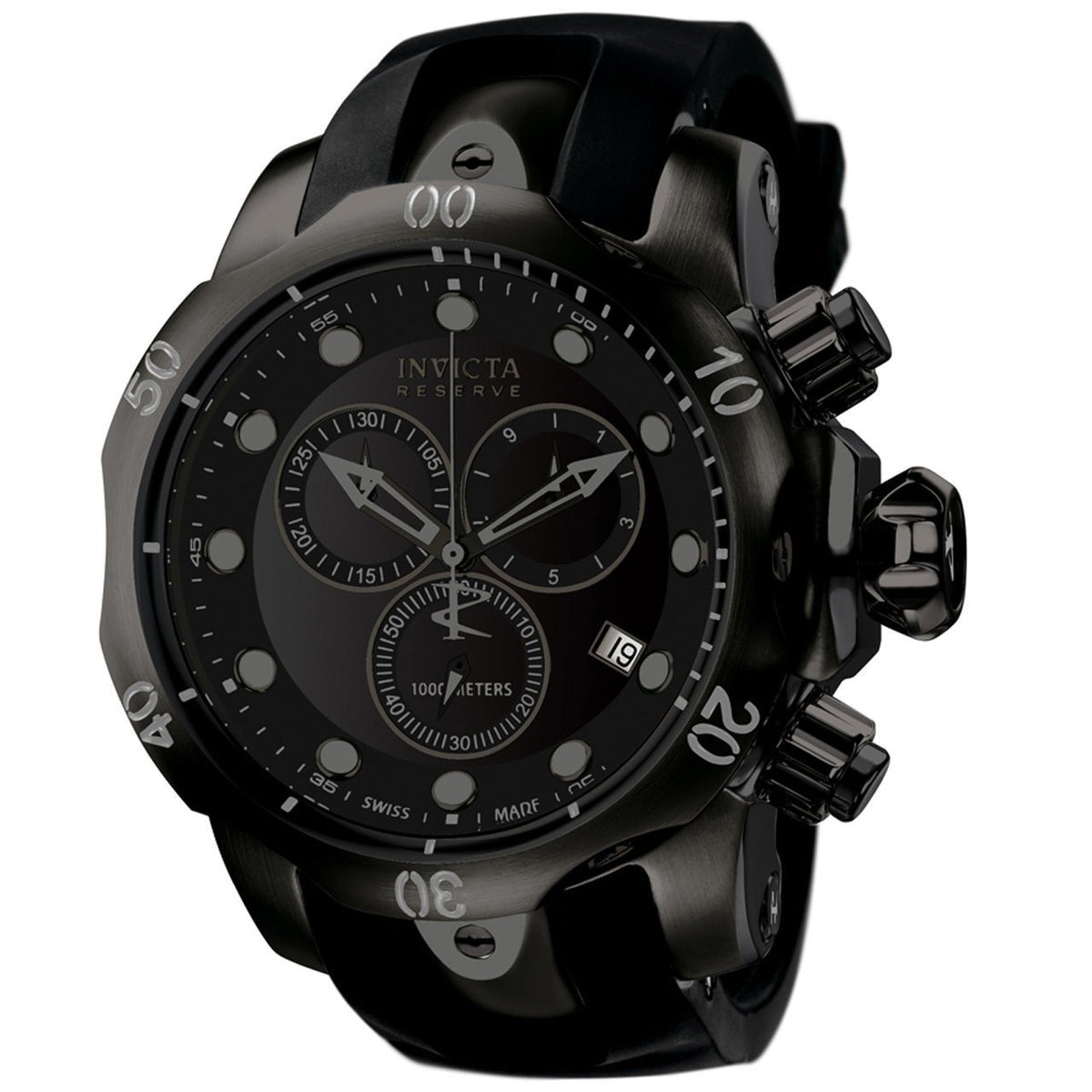 Invicta Men&#39;s 6051 Venom Reserve Black Polyurethane Watch