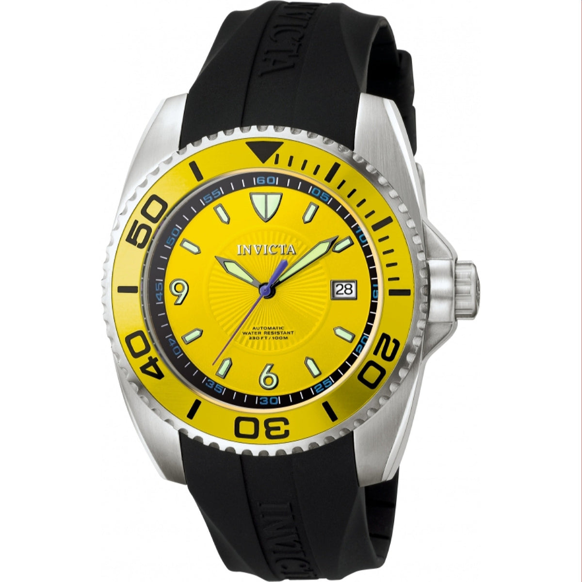 Invicta Men&#39;s 6058 Pro Diver Automatic Black Polyurethane Watch