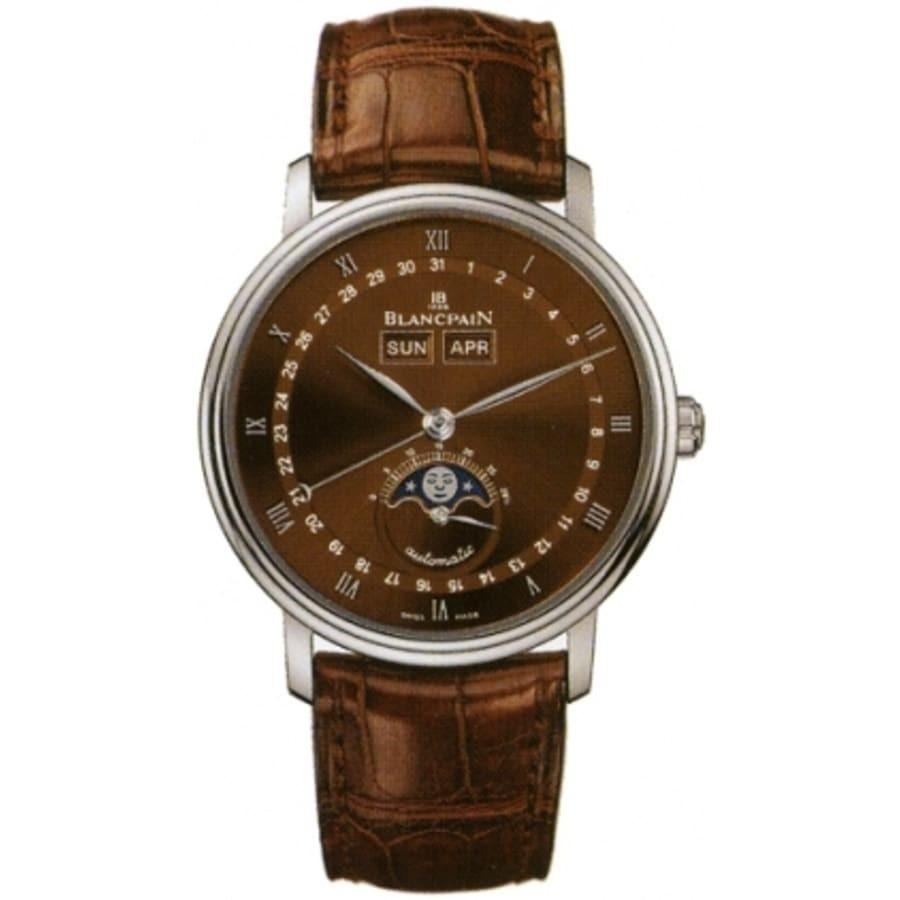 Blancpain Men's 6263-1546-55B Villeret  Brown Leather Watch