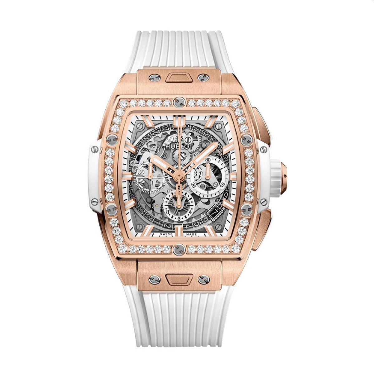 Hublot Men's 642.OE.2010.RW.1204 Spirit of Big Bang Chronograph White Rubber Watch