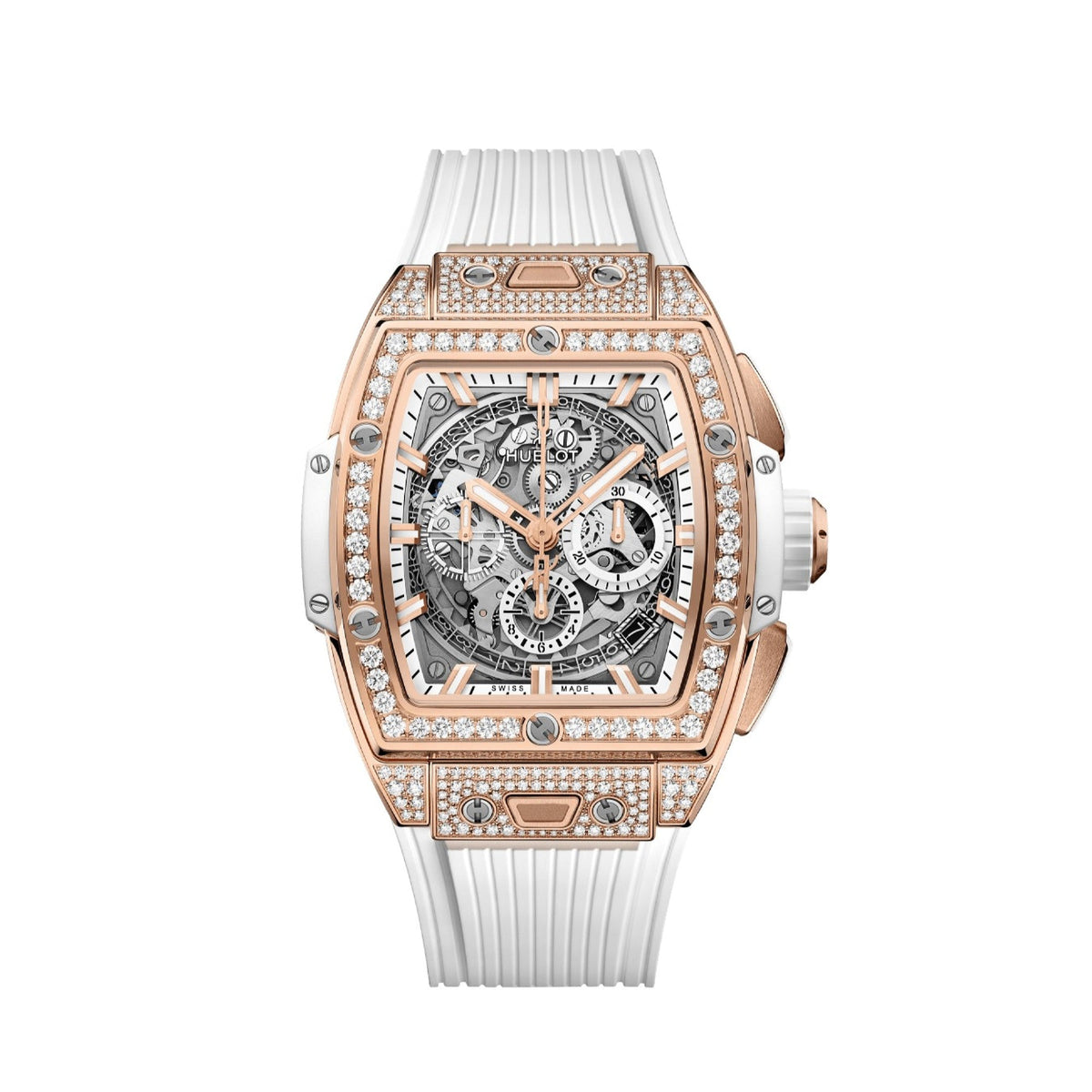 Hublot Men's 642.OE.2010.RW.1604 Spirit of Big Bang Chronograph White Rubber Watch