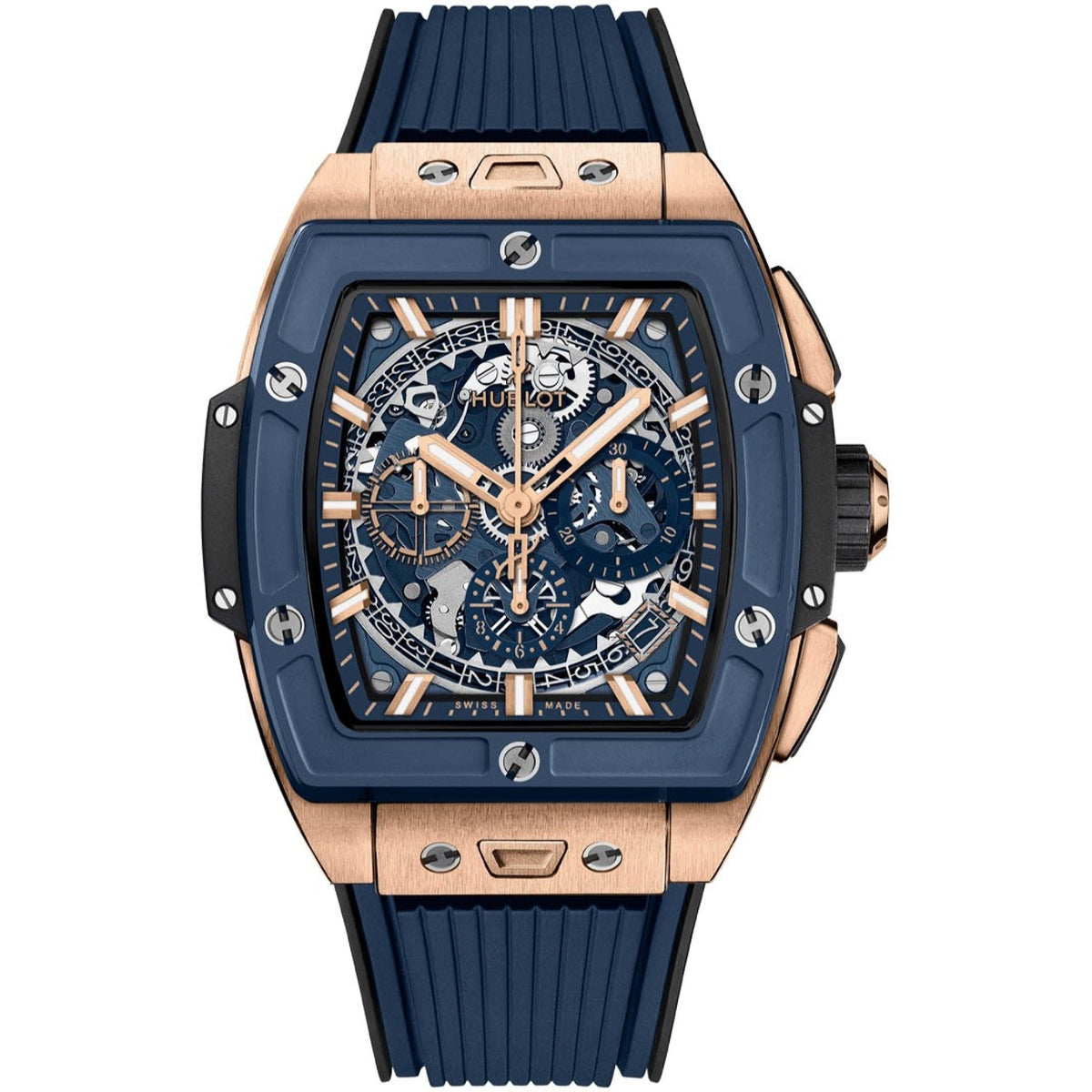 Hublot Men's 642.OL.7180.RX Spirit of Big Bang Chronograph Blue Rubber Watch
