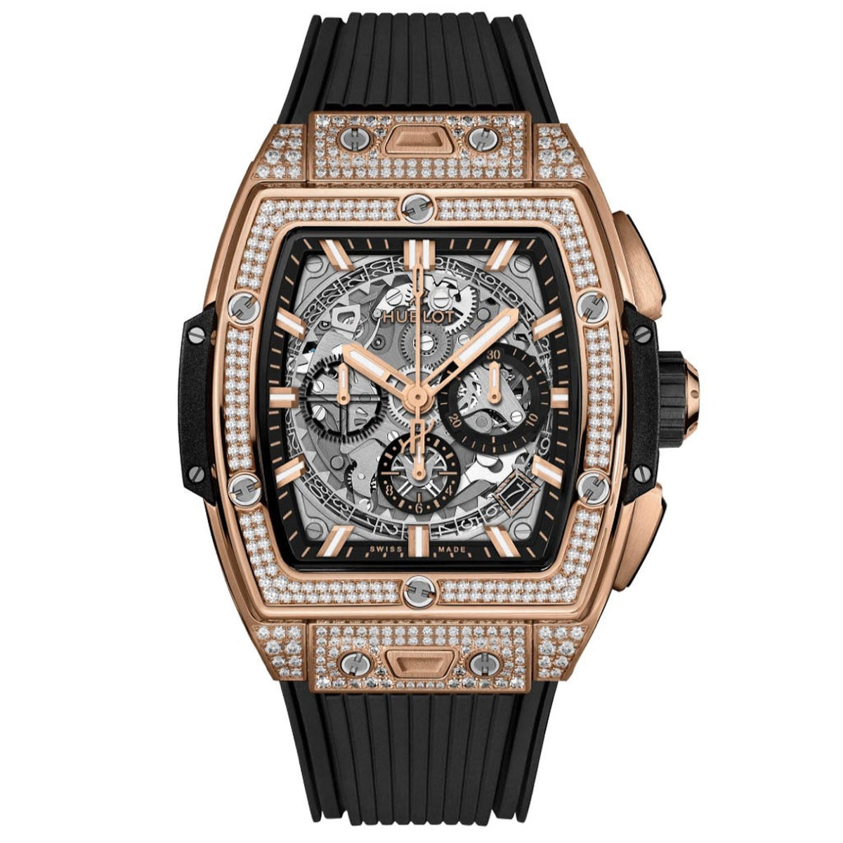 Hublot Men's 642.OX.0180.RX.1704 Spirit of Big Bang Chronograph Black Rubber Watch