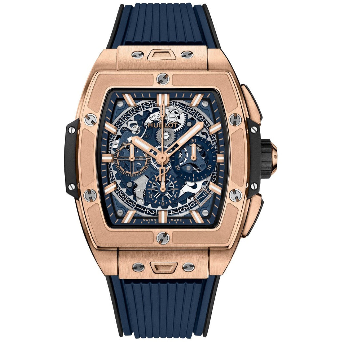 Hublot Men's 642.OX.7180.RX Spirit of Big Bang Chronograph Blue Rubber Watch