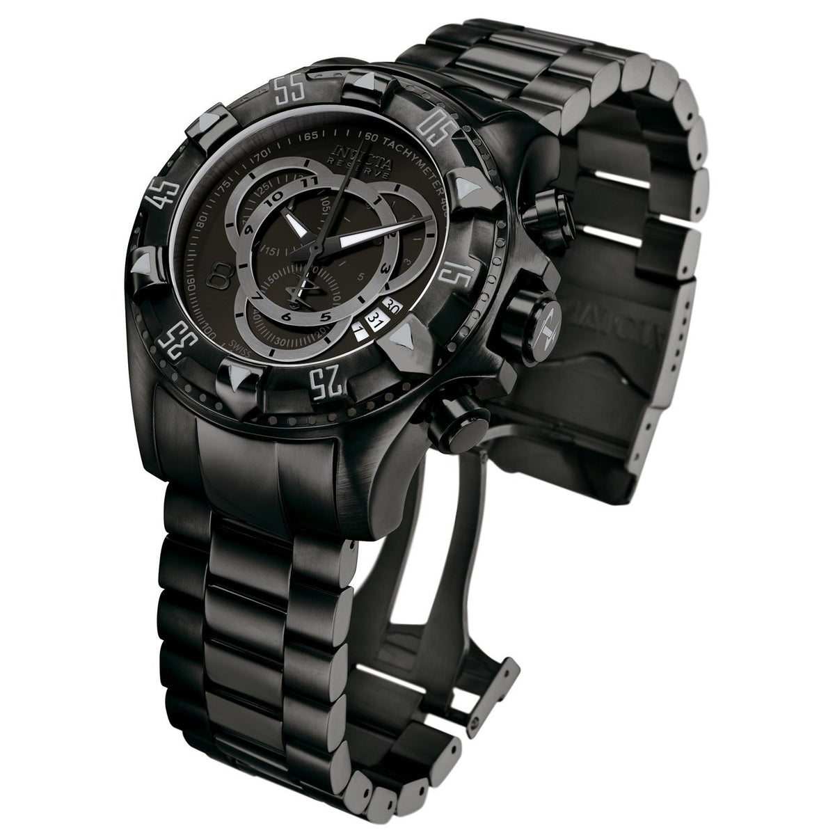 Invicta Men's 6474 Excursion Reserve Black Stainless Steel Watch