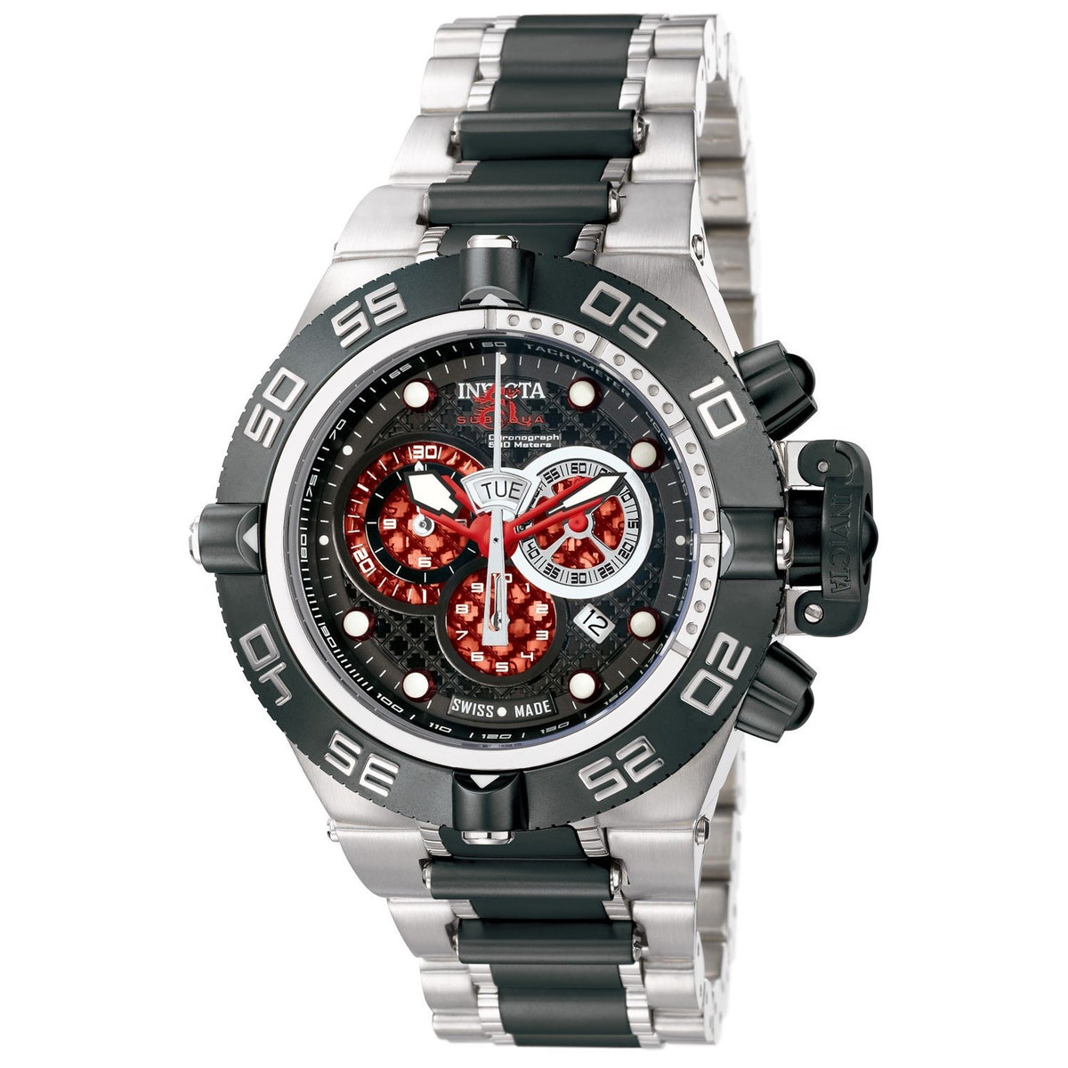 Invicta Men's 6550 Subaqua Noma IV Chronograph Black and Silver Stainless Steel Watch