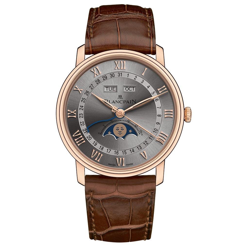 Blancpain Men's 6654-3613-55B Villeret Brown Leather Watch
