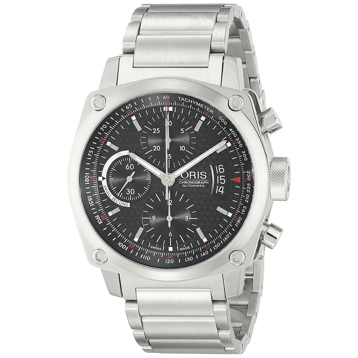 Oris Men&#39;s 67476164154MB BC4 Automatic Chronograph Stainless Steel Watch