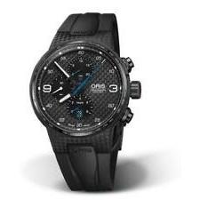Oris Men's 67477258784RSSET LTD Chronograph Black Silicone Watch
