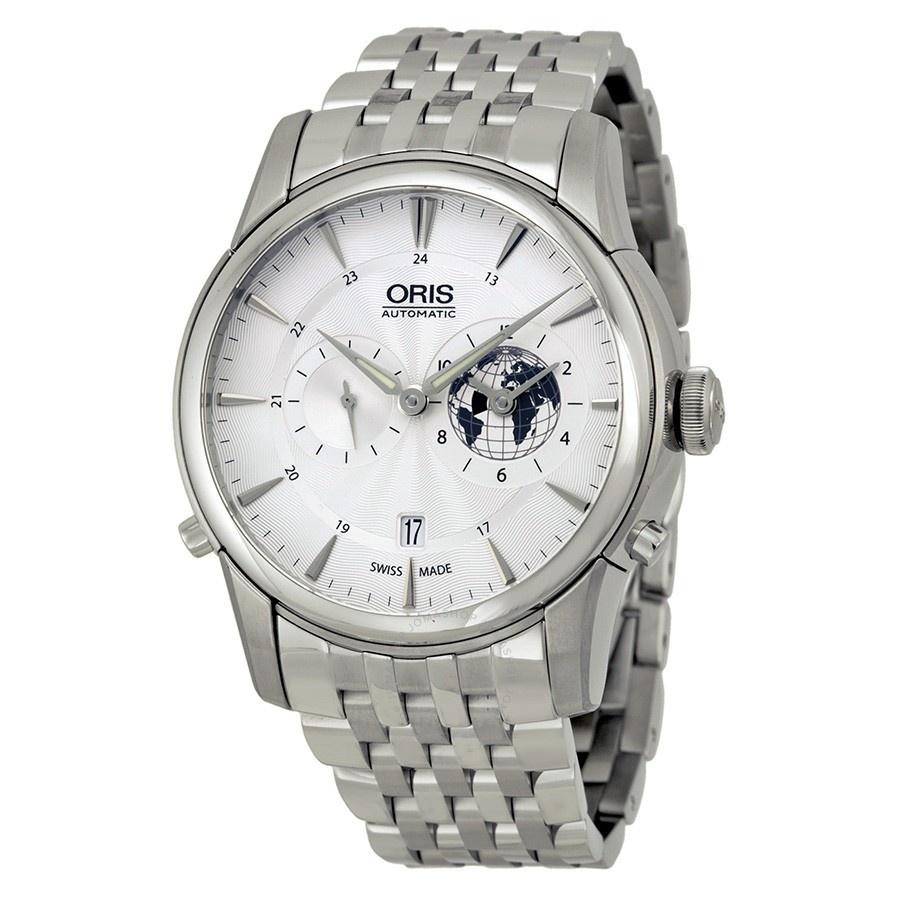 Oris Men&#39;s 69076904081MB Artelier GMT Automatic Stainless Steel Watch