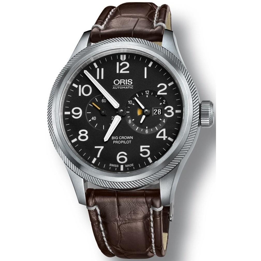 Oris Men's 69077354164LSBRN Big Crown ProPilot Brown Leather Watch
