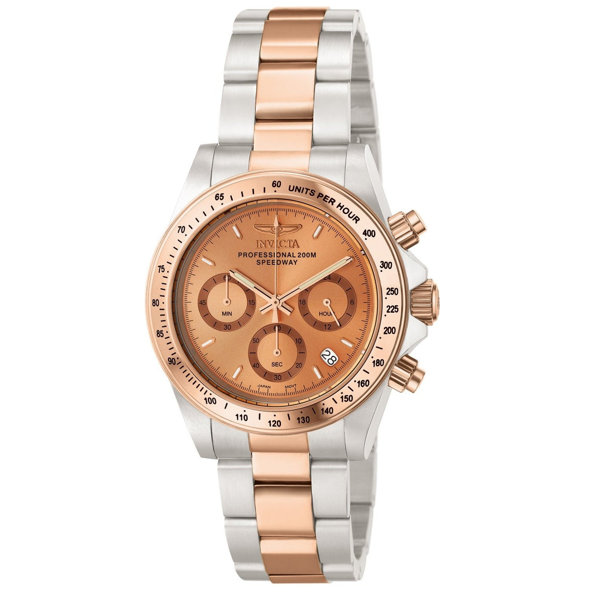 Invicta Men&#39;s 6933 Speedway Classic Chronograph Rose-Tone and Silver Stainless Steel Watch