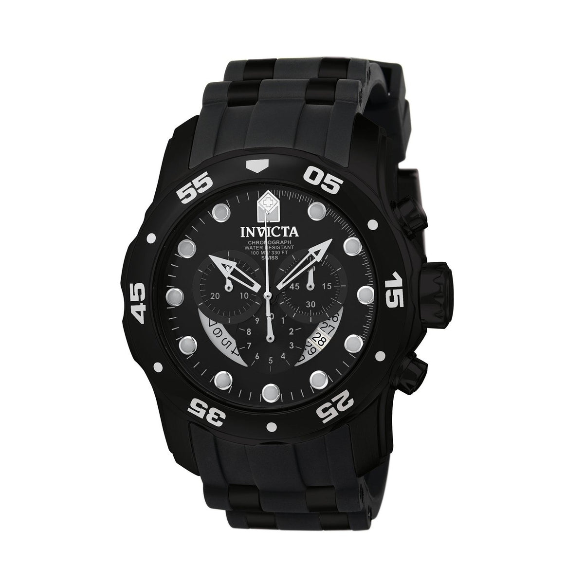 Invicta Men&#39;s 6986 Pro Diver Scuba Chronograph Black Polyurethane Watch
