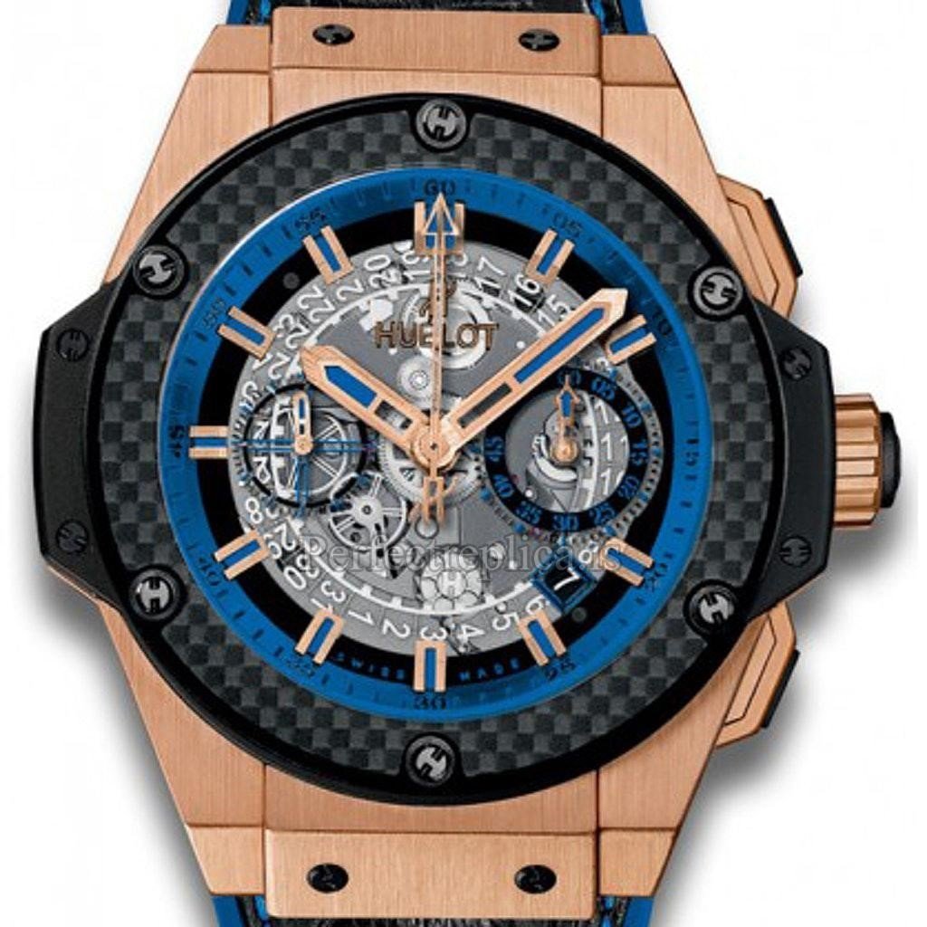 Hublot Men's 701.OQ.0119.HR King Power Unico Chronograph Two-Tone Rubber, Leather Watch