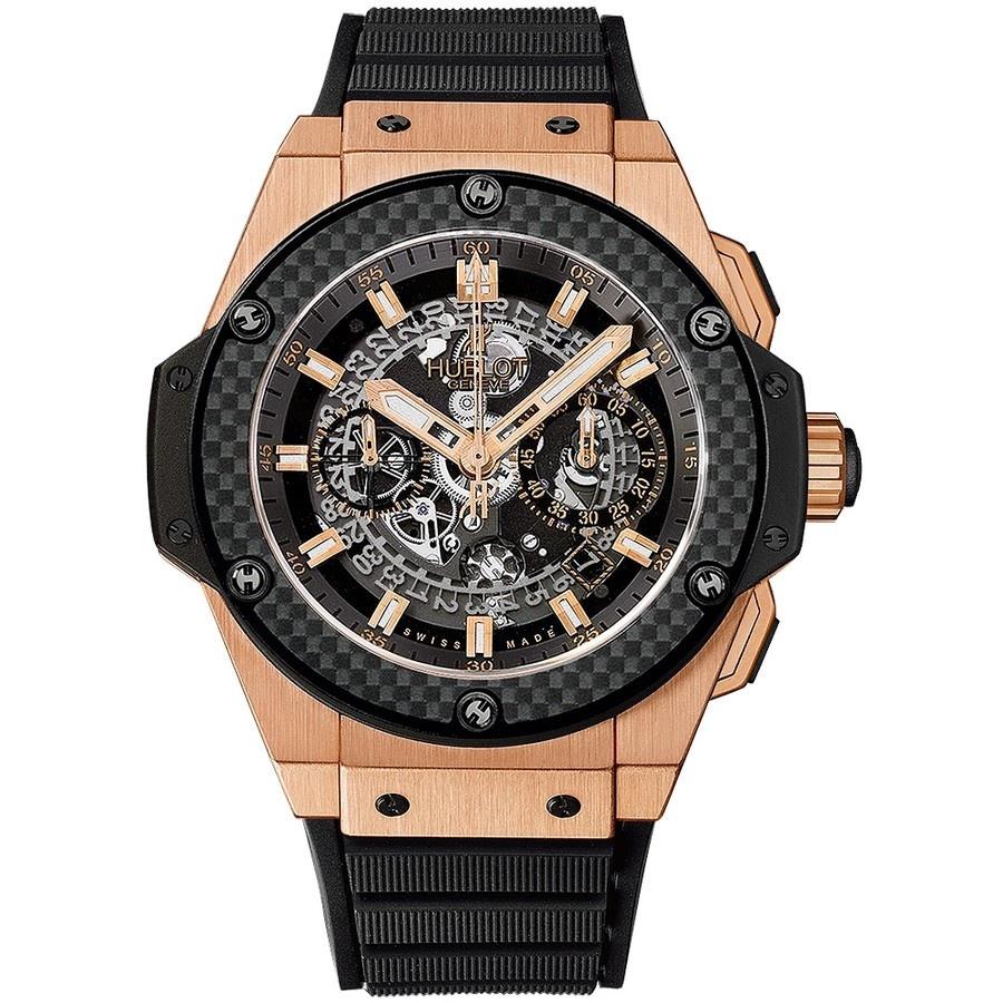 Hublot Men's 701.OQ.0180.RX King Power Unico Chronograph Black Rubber Watch