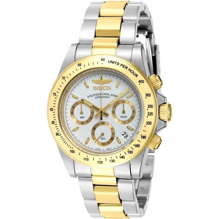 Invicta Men&#39;s 7029 Signature Chronograph Gold-Tone and Silver Stainless Steel Watch