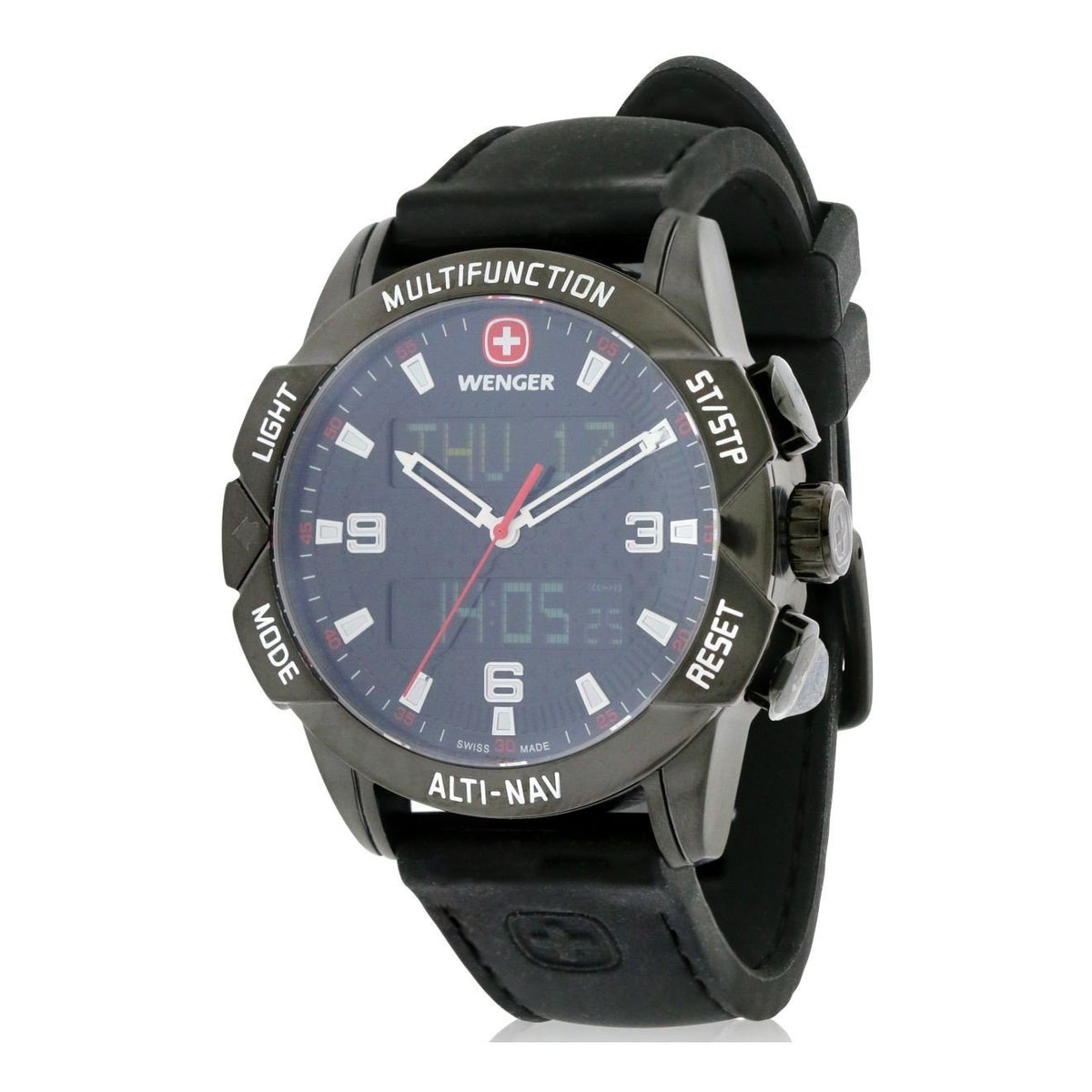 Wenger Men&#39;s 70440 Black Silicone Watch