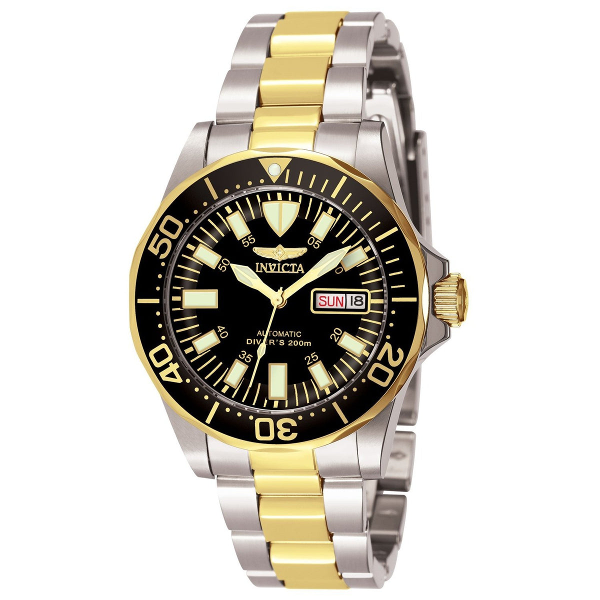 Invicta Men&#39;s 7045 Signature Gold-Tone and Silver Stainless Steel Watch